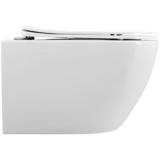 Унитаз подвесной ArtMax Sanremo AM026CHR/SC безободковый с сиденьем микролифт белый